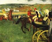 Edgar Degas The Race Track Amateur Jockeys near a Carriage oil painting picture wholesale